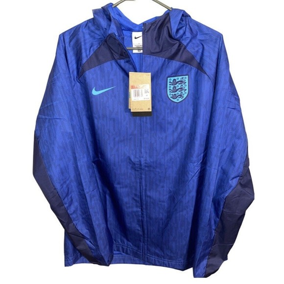 Nike England AWF Pre-Match Full Zip Soccer Jacket Mens Sz Large Blue DN1077-480 - Picture 1 of 3